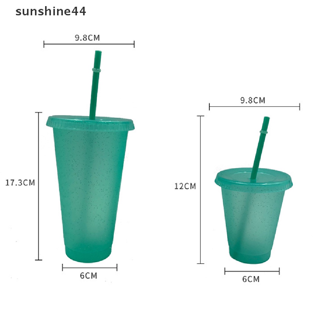 Sunshine Botol Air Minum Portable Reusable Dengan Sedotan