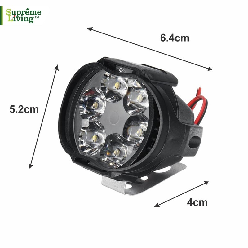 Lampu Tembak Sorot LED Spion Motor Work Light Cree 6 Mata 10 Watt 12V