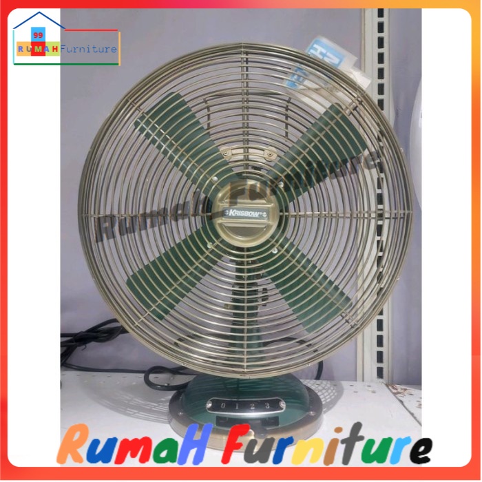 Krisbow kipas Angin Vintage 14 inci Kipas angin meja