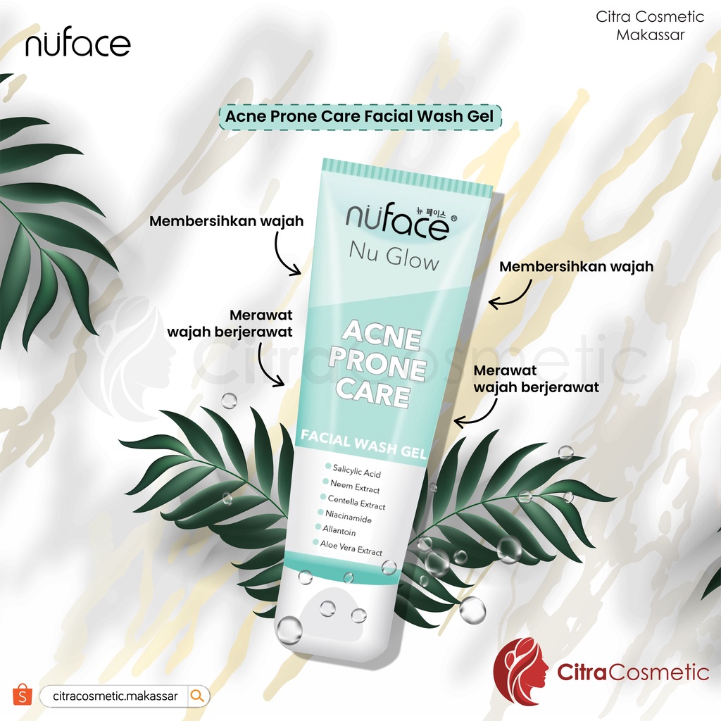 Nuface Face Wash Series | Acne Prone Care | Brighten &amp; Supple Skin | Hydra Lock &amp; Youthful