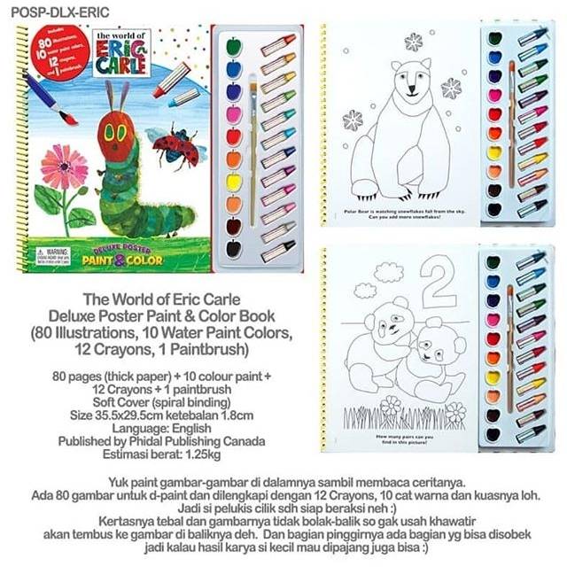 

The world of eric carle. Deluxe poster paint and colour book.
