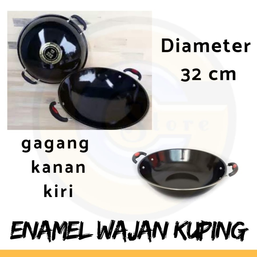 [COD] ENAMEL WAJAN KUPING 32 CM / ENAMEL WAJAN ANTI LENGKET