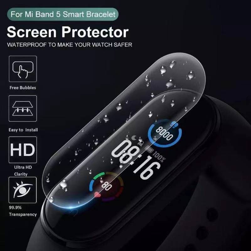 Anti Gores Xiaomi Mi Band 4/5/6 2D / 3D Screen Protector Mi Band 4/5/6 Smartband Screen Guard