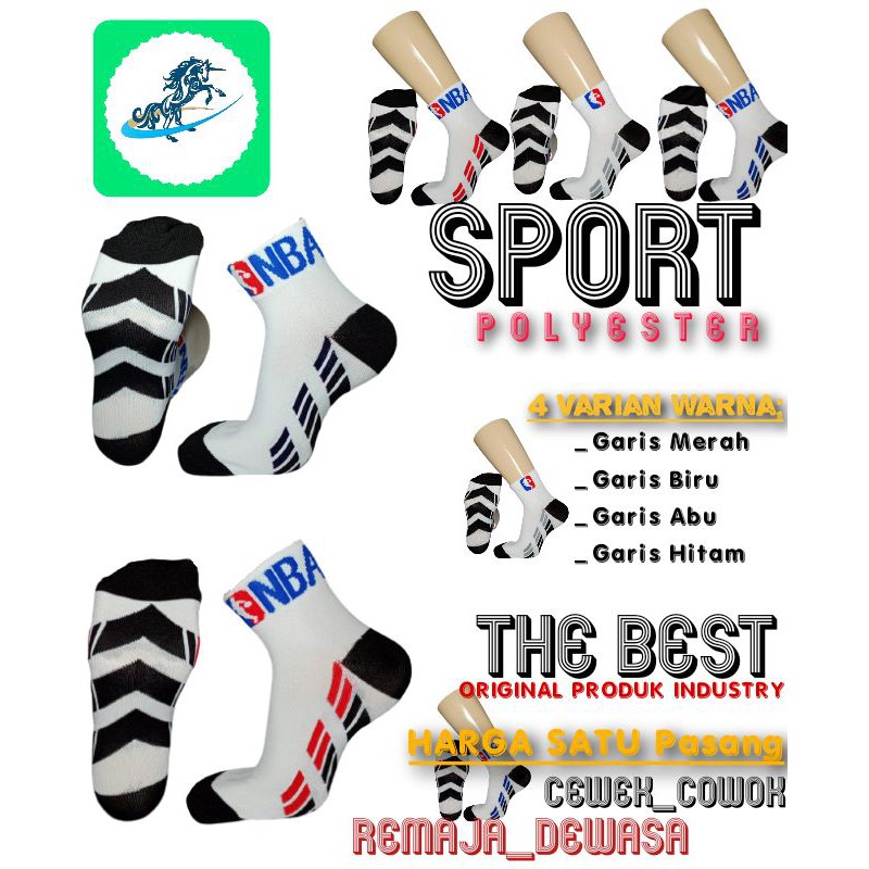 (NBA)KAOS KAKI SPORT TEBAL POLYESTER/KAOS KAKI KEKINIAN/KAOS KAKI SPORT DEWASA