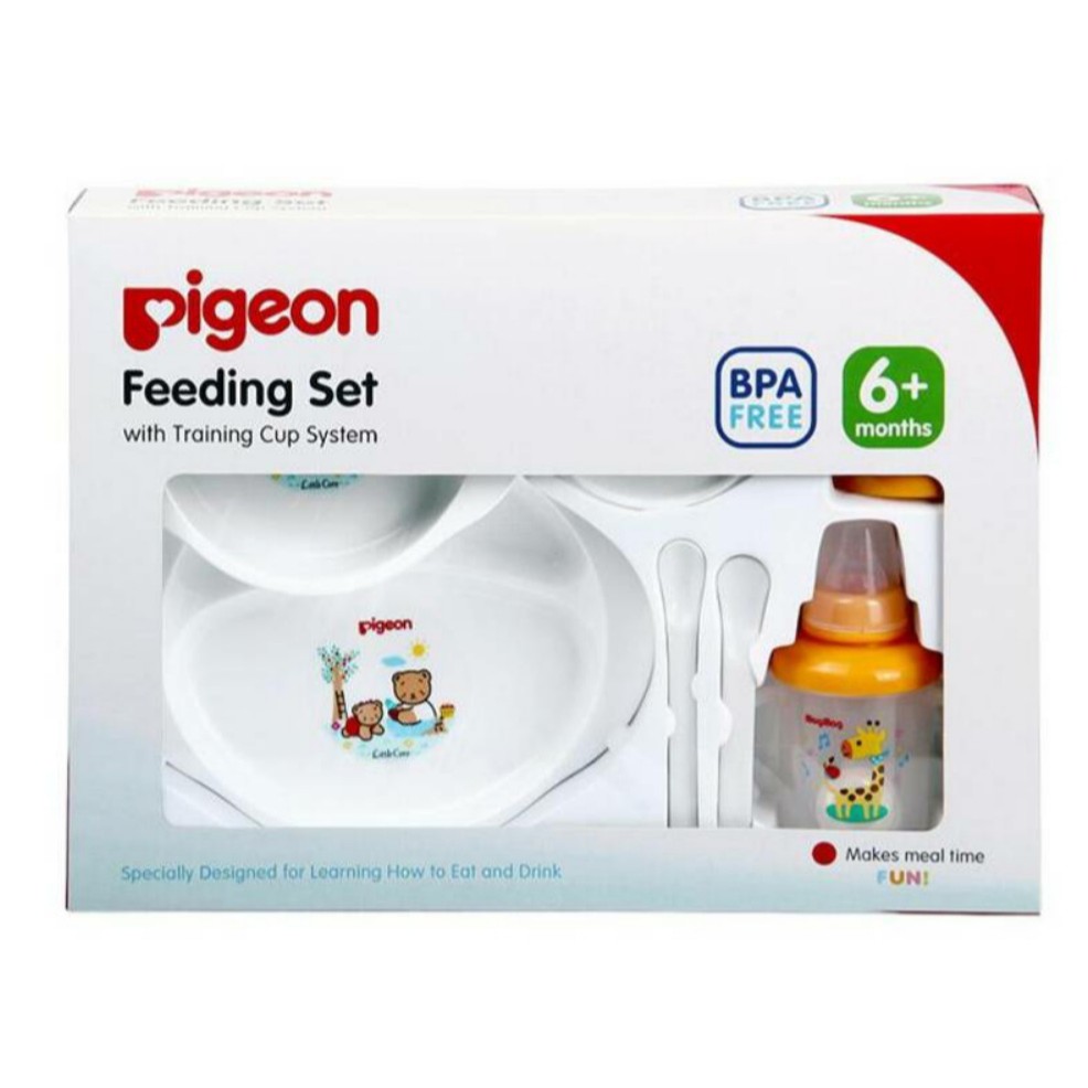 Pigeon Feeding Set With Training Cup / Perlengkapan Makan Bayi