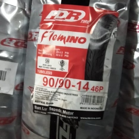 Ban Luar Belakang FDR Flemino Beat Vario Scoopy 90 / 90 ring 14 Tubeless Type