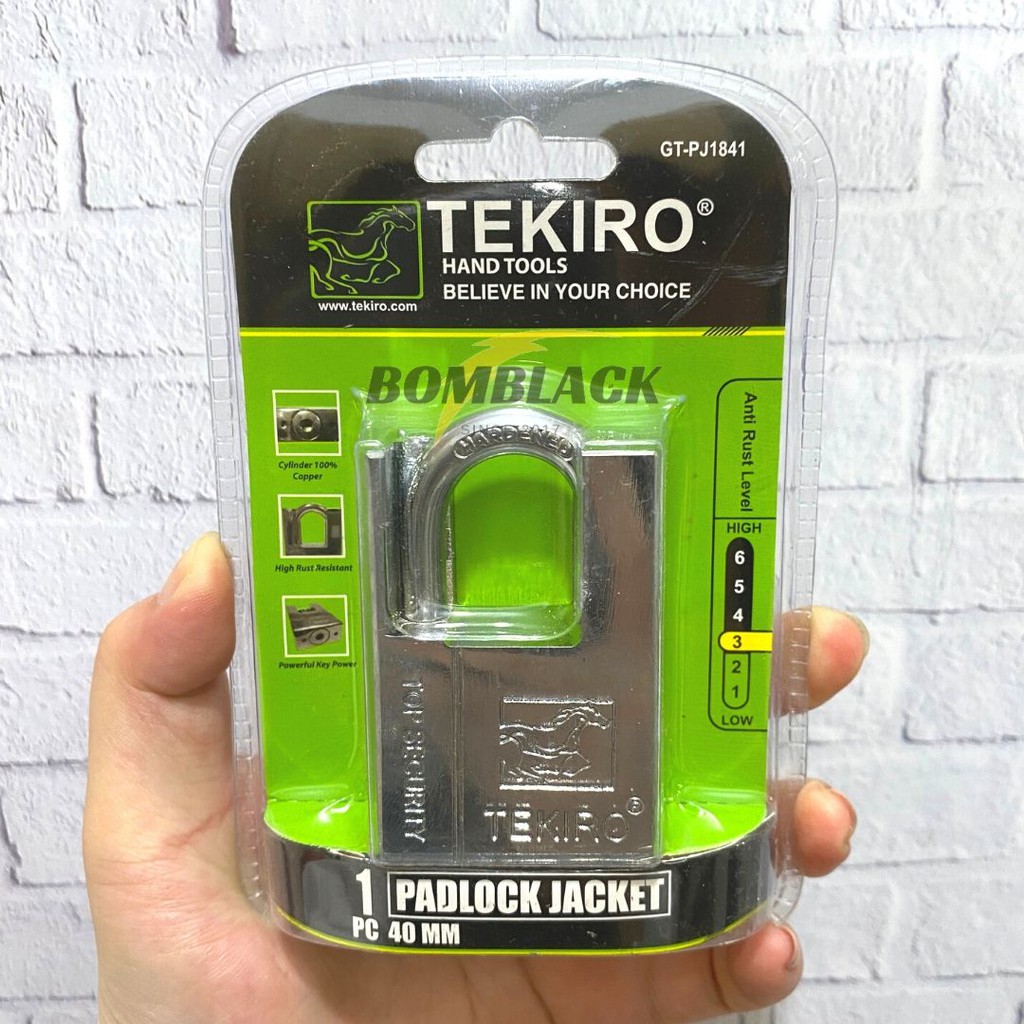 Gembok Jaket 40mm TEKIRO Pagar Rumah Stainless Steel Padlock Jacket