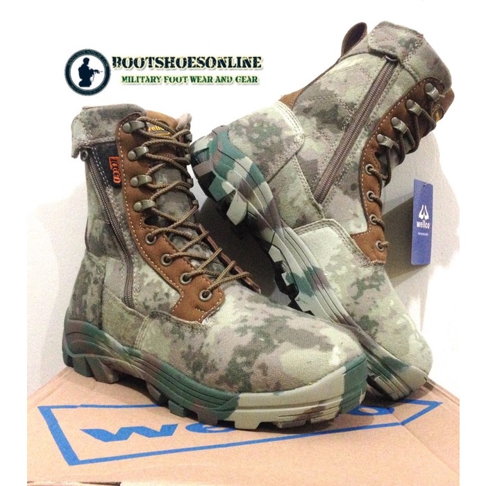 MAINAN & HOBI AKSESORIS AIRSOFT GUN SEPATU ARMY WELLCO PRO TACTICAL BOOTS 8" MILITARY OUTDOOR BOOTS