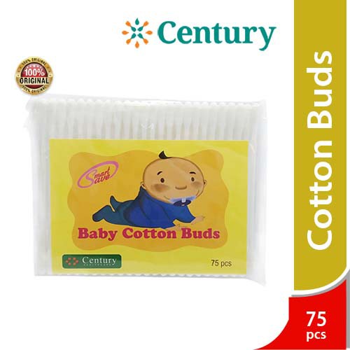 Century Baby Cotton Buds Isi 75 Pcs / Cotton Buds / Korek Kuping / Baby / Pembersih Telinga