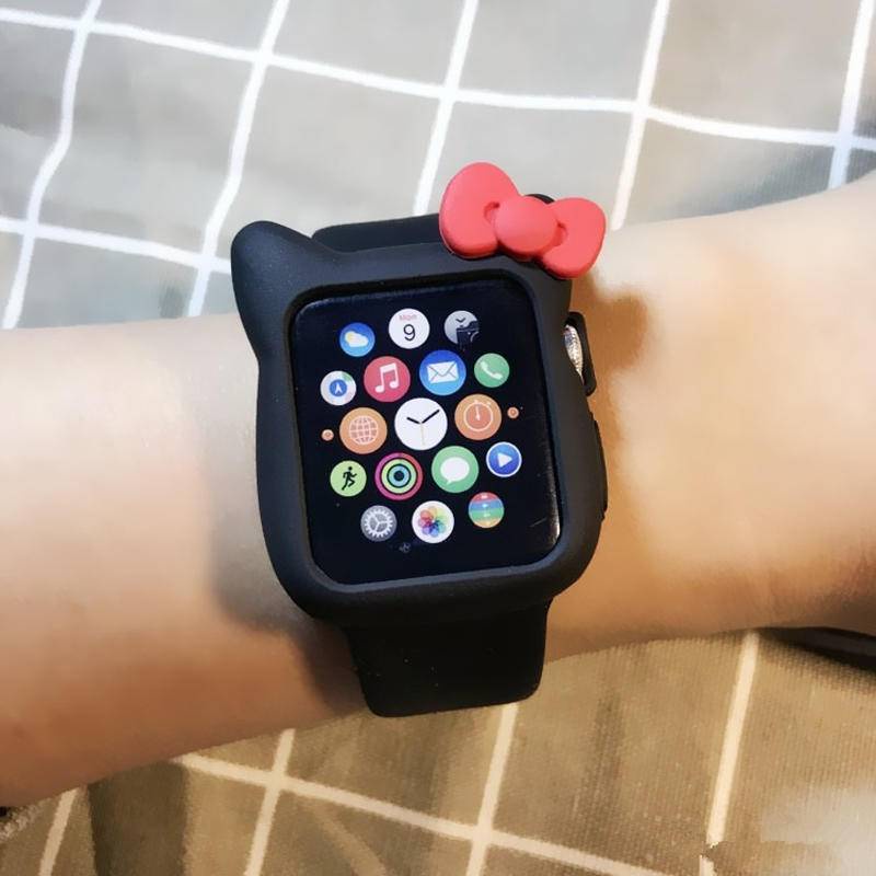 Soft Case Silikon Motif Kartun Untuk Apple Watch Seri 6 4 3 2 1 5 40MM 44MM 38MM 42MM