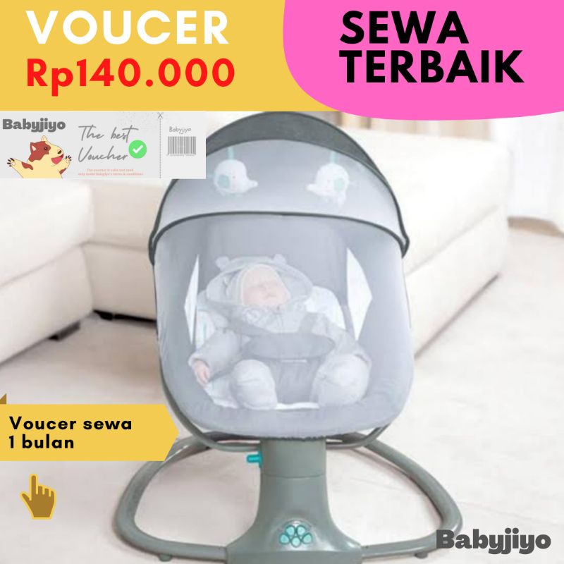 Bouncer baby swing Snuggli ayunan otomatis (voucer sewa terbaik)