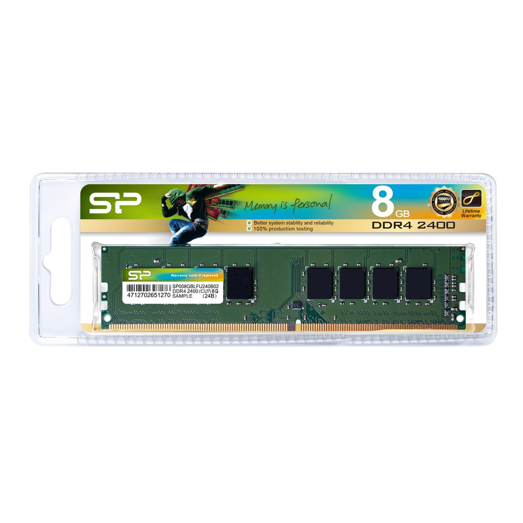 Memory Ram PC Longdimm SP Silicon Power Ddr4 8GB 2400Mhz