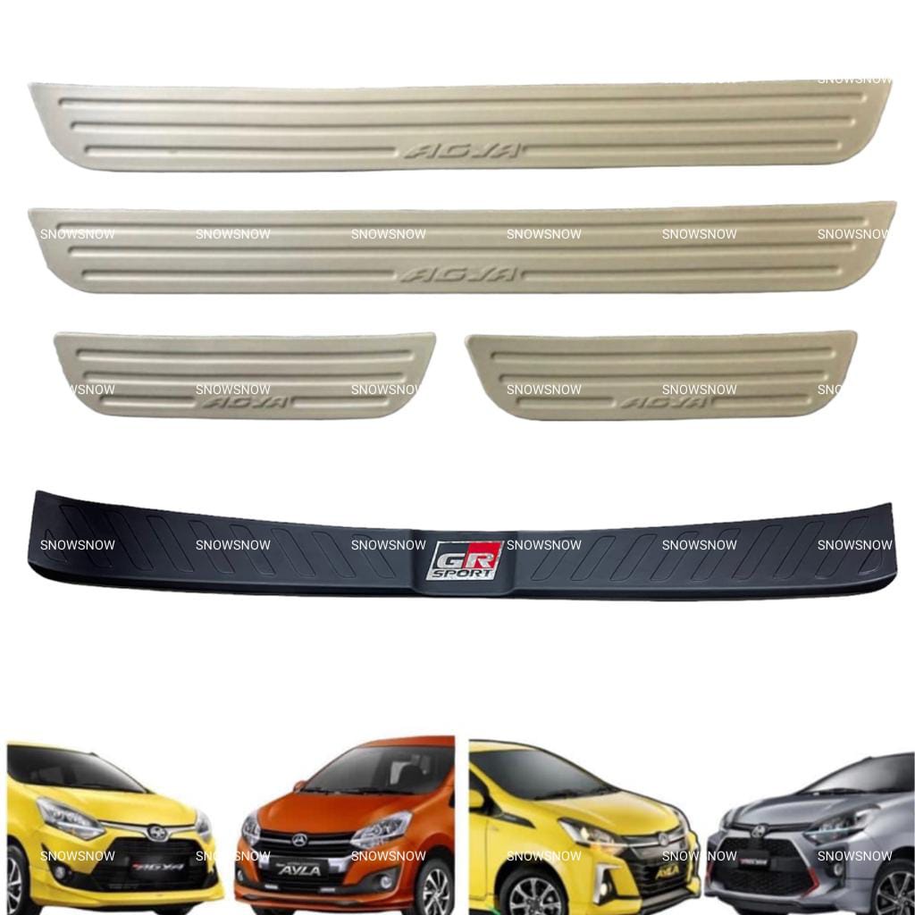 Paket Sillplate Samping Belakang Agya Ayla GR SPORT 2017 2022 2023 UP Hitam Cream