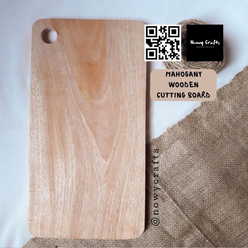 Talenan Telenan KAYU JATI/MAHONI 30cmx14cm wooden cutting board halus elegan aman sehat