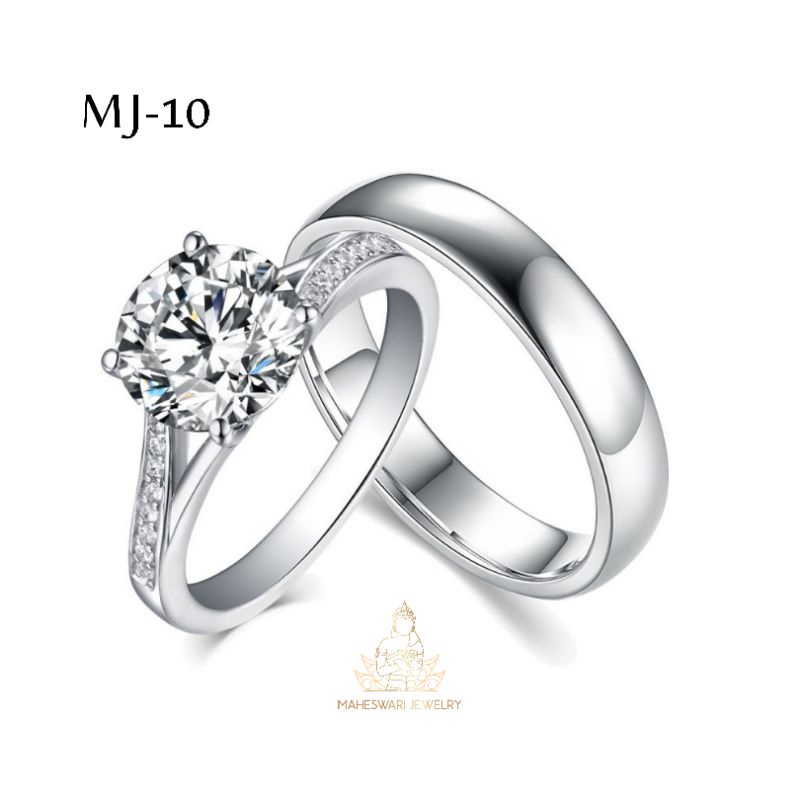 MAHESWARI JEWELRY - COUPLE RING CINCIN PERAK SILVER RING MJ-10 CINCIN KAWIN