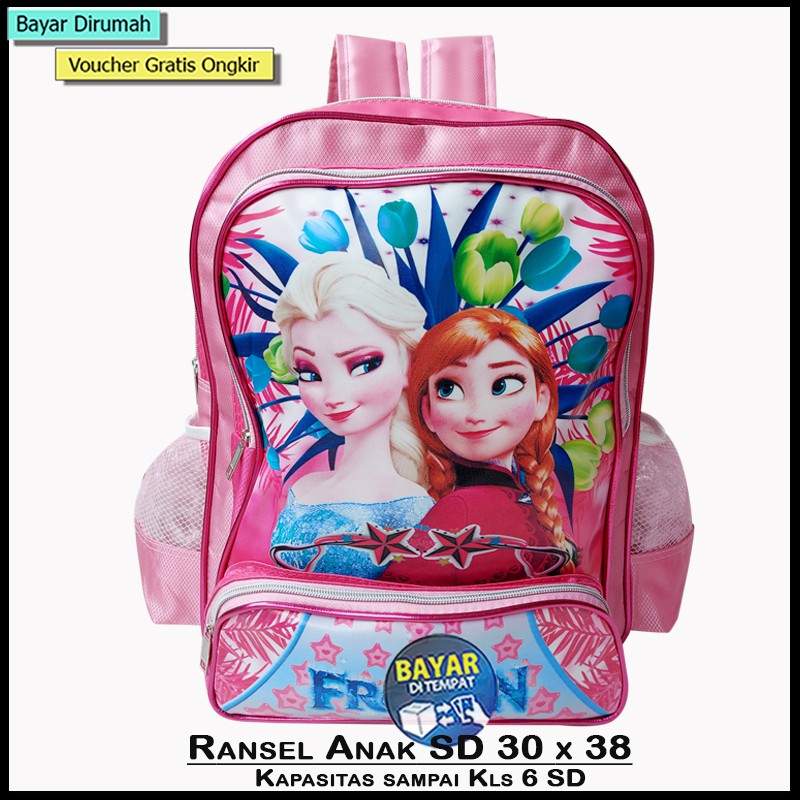 ~Tas Sekolah Fashion Unicorn Rainbow Ombre Kekinian Import Original Murah Elsa