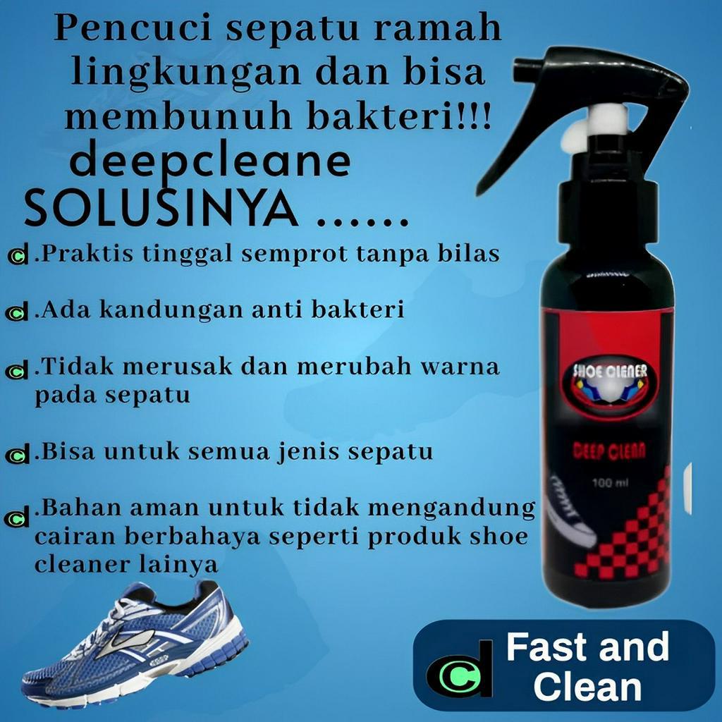 PEMBERSIH SABUN SEPATU PENCUCI SHOES CLEANER PREMIUM BOTOL TRIGER 100 ML ORIGINAL DC97