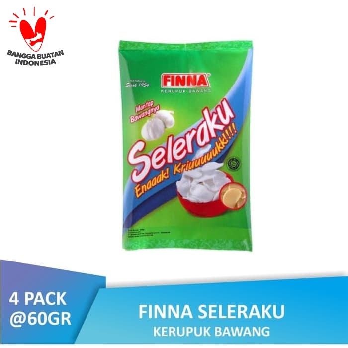

Q12 Pack Finna Kerupuk Seleraku Bawang (4 X 60Gr) Dw51qs
