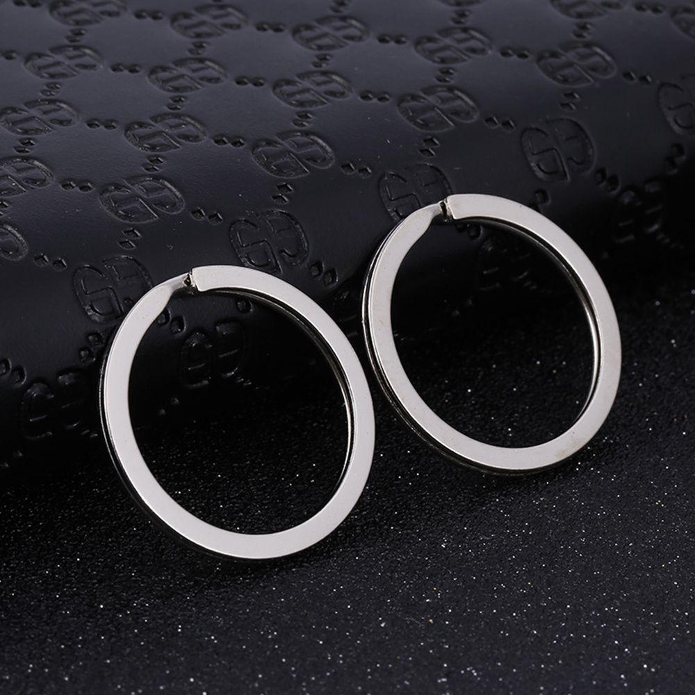 Lanfy Kunci Ring 10PCS 30mm Plating Logam Tahan Lama Split Gantungan Kunci Aksesoris