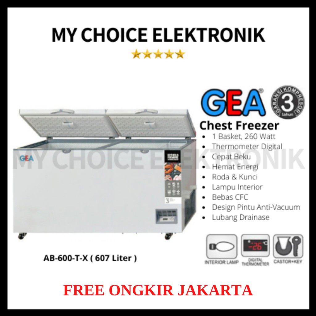 GEA Chest Freezer AB-600R / AB- 600 R (500ltr)