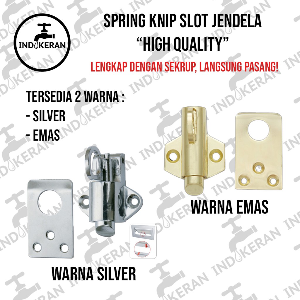 INDOKERAN - Spring Knip Slot Jendela - High Quality