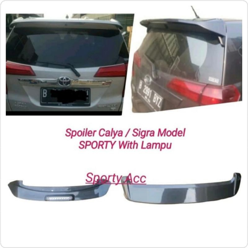 Spoiler Calya / Sigra Model SPORTY MB + Lampu Rem