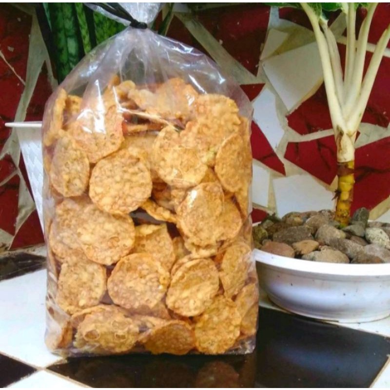 

keripik tempe)/goreng tempe renyah asli bandung (original)500 gram
