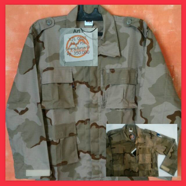 Jaket Loreng Gurun Ripstop Camouflage Camo Kamuflase Army