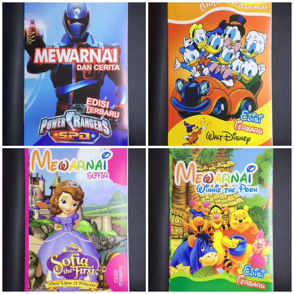 Coloring Book Karakter Kartun Buku Kreativitas Belajar Mewarnai Aktivitas Anak PAUD Edukasi TK Shopee Indonesia