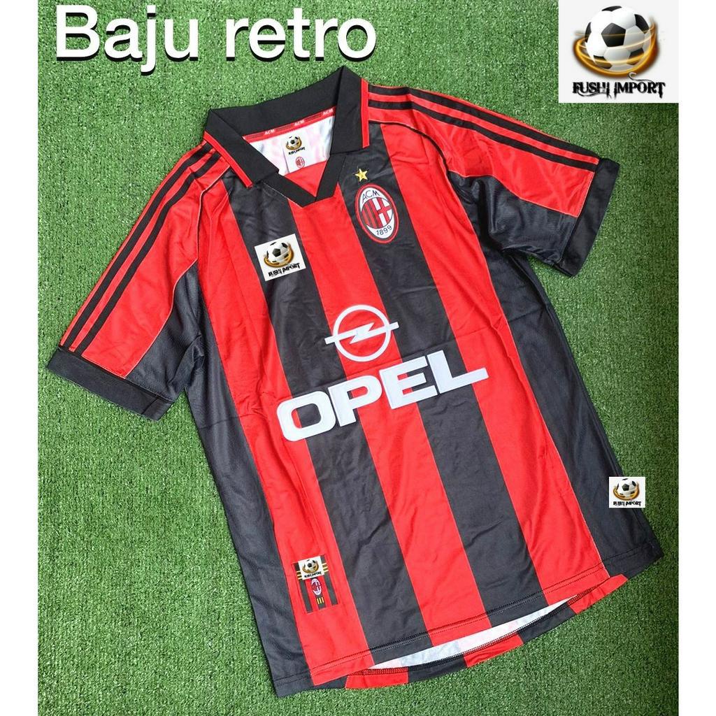 RETRO | Jersey Baju Bola Milan Home 1998 1999 Grade Ori