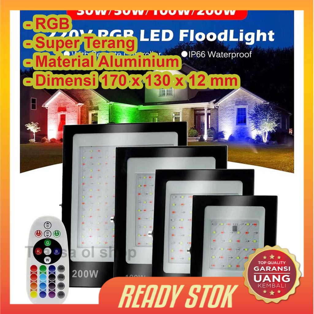 Green Wisdom Lampu Sorot LED RGB Flood Light 50W - GW50