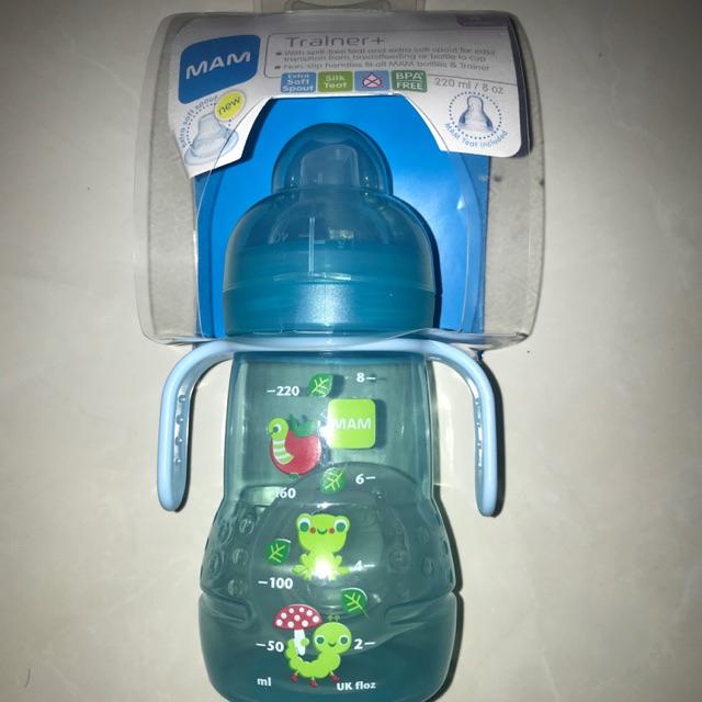 Botol susu MAM trainer spout + teat 220ml-Blue