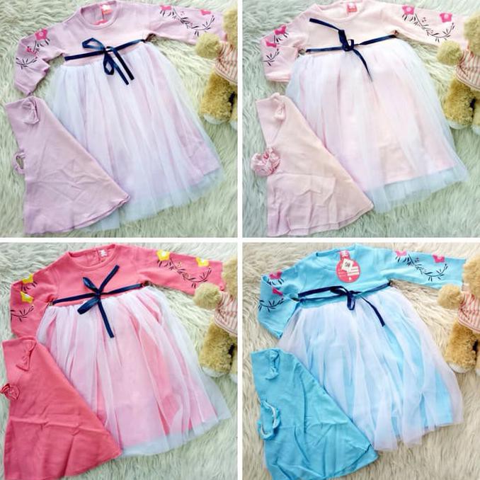 Gamis flower tile afanti baju bayi anak