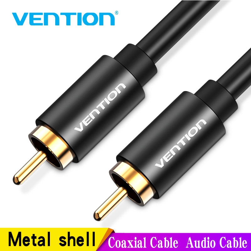 Vention Kabel Coaxial Rca Audio / Video High Fidelity Support Coaxial / Spdif Untuk Subwoofers Av Receivers