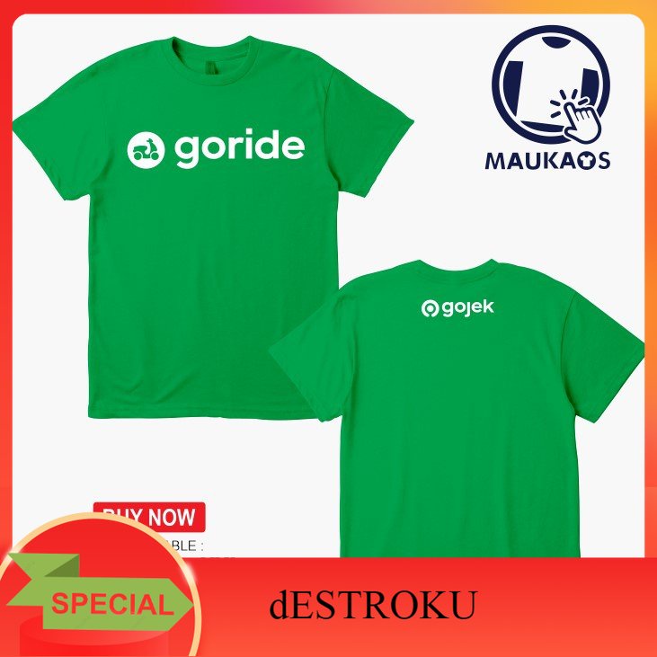 dESTROKU Kaos Go Ride Goride By Gojek