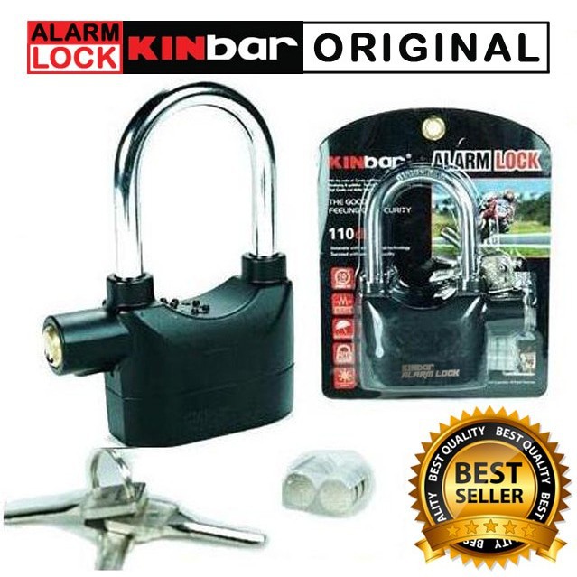 Gembok Alarm - Alarm Lock - Alarm Anti Maling - Kunci Cakram Motor