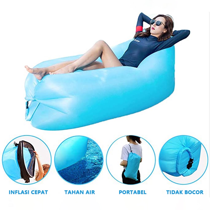 Kursi Angin Malas Kasur Santai Lazy Bag Air Sofa Bed Bean Chair