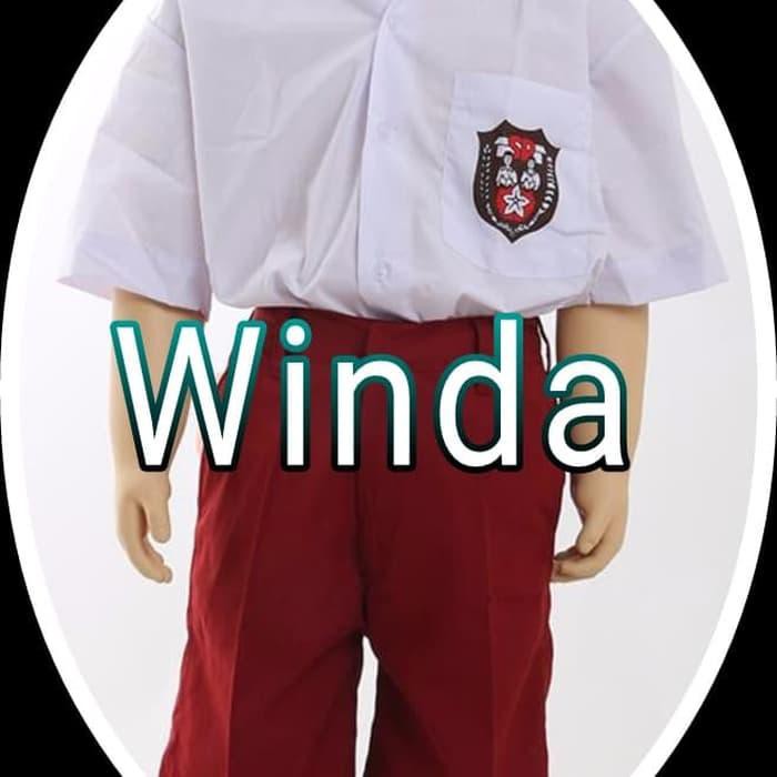 SERAGAM SEKOLAH WINDA CELANA PENDEK KARET SD No.5-14 - No 5- Putih bergaya