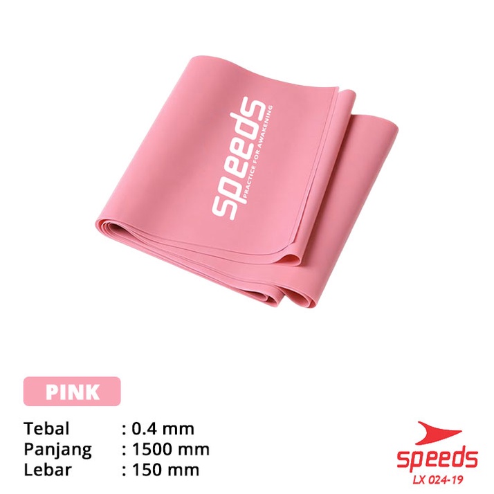 SPEEDS Hip Bands Hip Resistance Loop Bands Squat Alat Olahraga Gym Fitness Tali Yoga Elastis 024-14-024-19 PINK 0.4mm