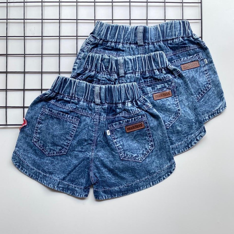 HOTPANTS LOVE STAR SNOW CELANA PENDEK JEANS ANAK 1-3 Th Celana Pendek Anak Jeans