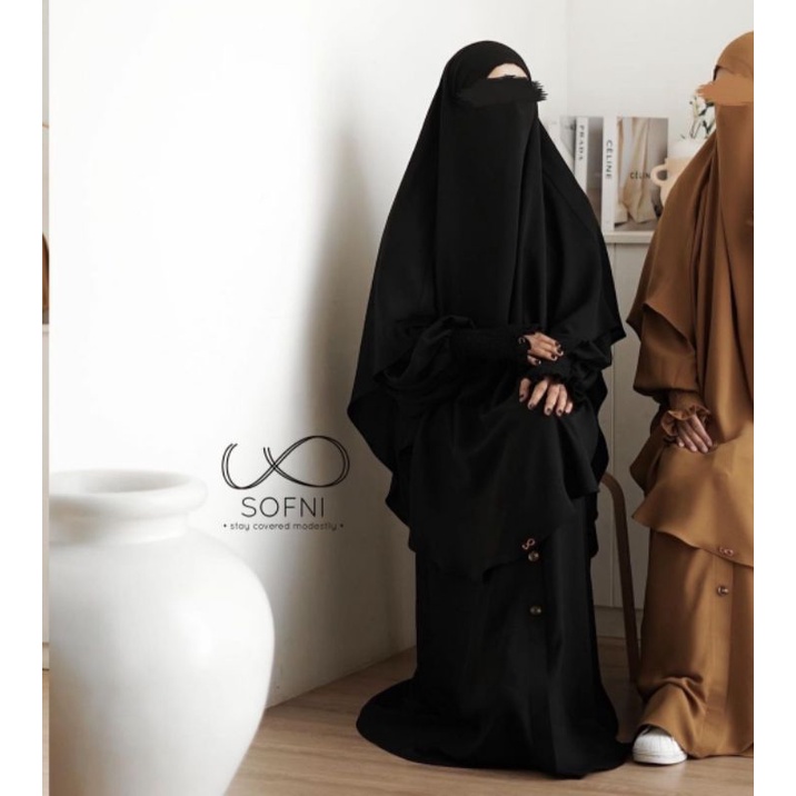 BySofni - Abaya Malika Jetblack