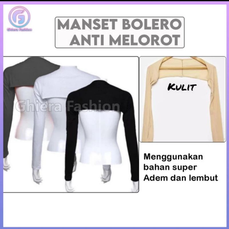 manset tangan sambung Bolero kaos rayon