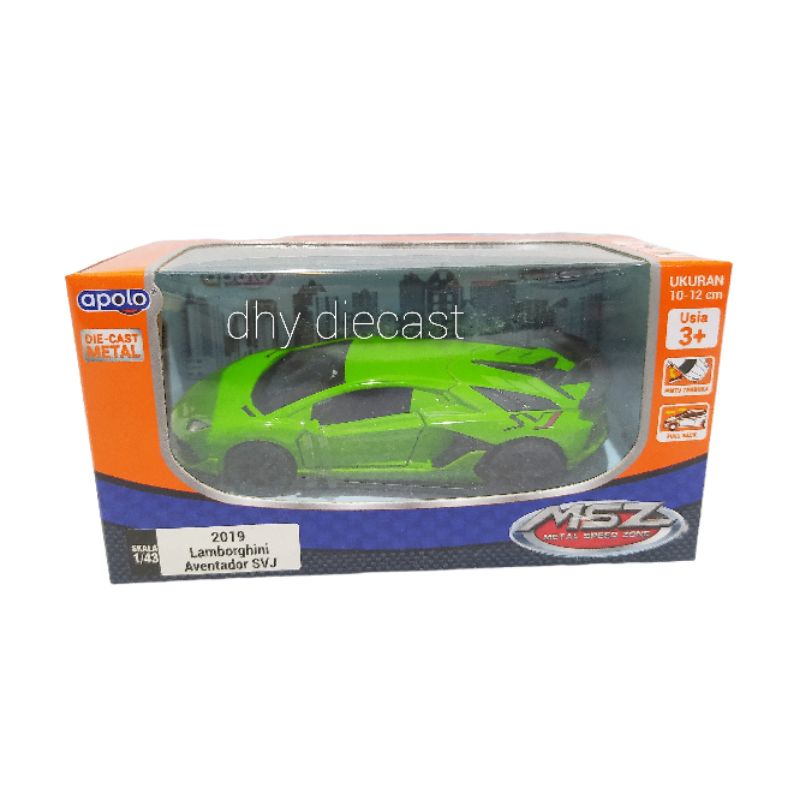 Apolo Diecast Mobil 2019 Lamborghini Aventador SVJ