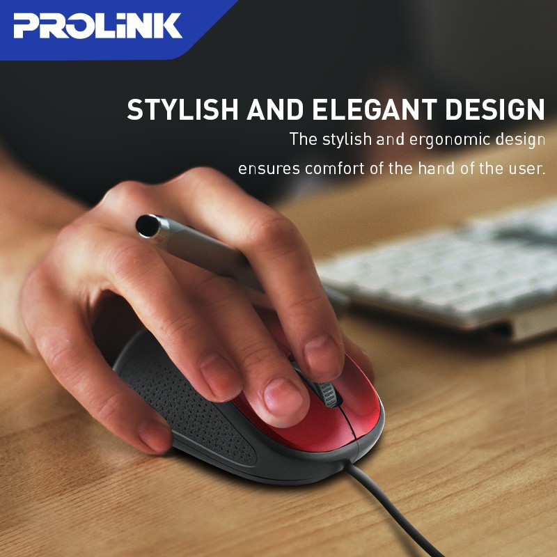 Mouse Kabel PROLINK PMO630U Optical USB Cable 3-Button 1000 DPI