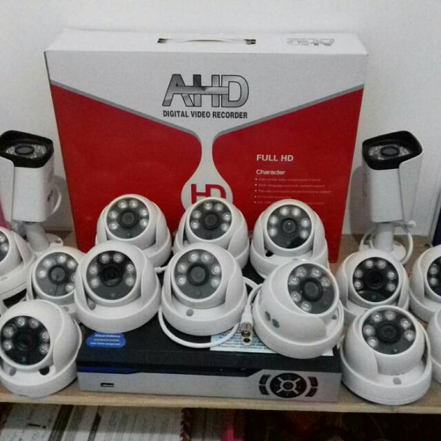 PROMO PAKET CCTV 1080P 5MP 16 CAMERA AHD FULL HD 1080P 5 MP MEGAPIXEL BISA ONLINE DI HP ANDROID