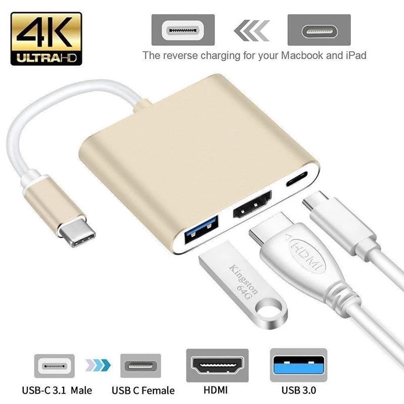 Kabel Usb 5.1 Type C to HDMI Kabel Adapter Converter HDTV to HDMI