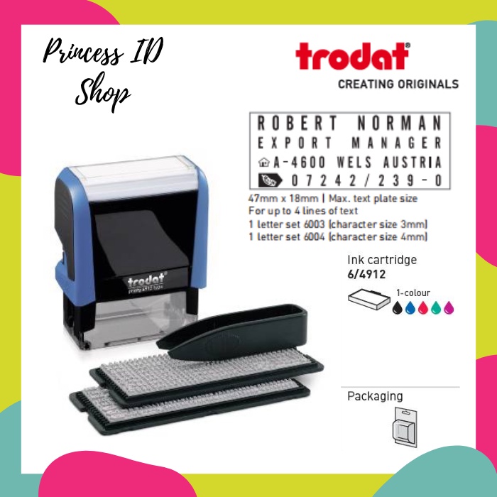 

Stempel Trodat Typo 4913 + Letter bongkar pasang