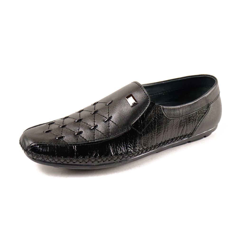 Sepatu Pria Slip On Loafer Pantofel Kasual Kulit Asli KEYTON JLS963 Original