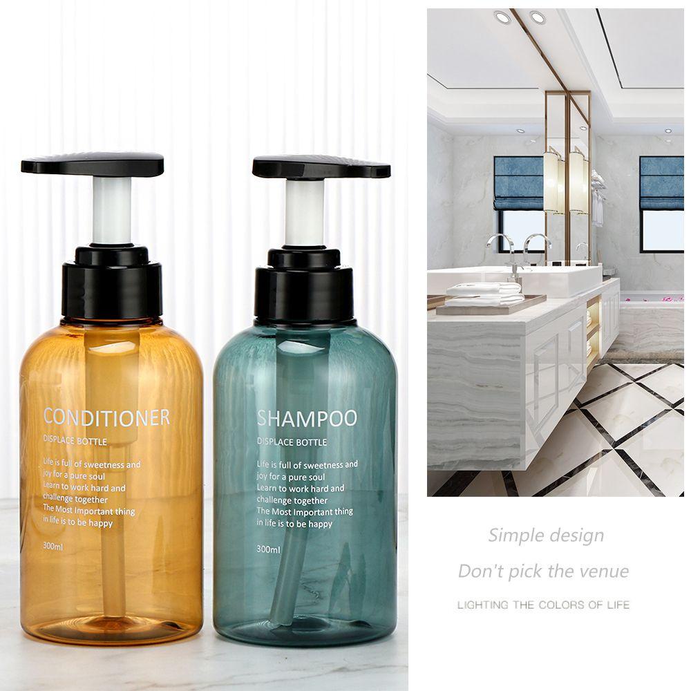 Suyo 3Pcs Botol Dispenser Wadah Botol Lotion Shampoo Reusable Conditioner Set