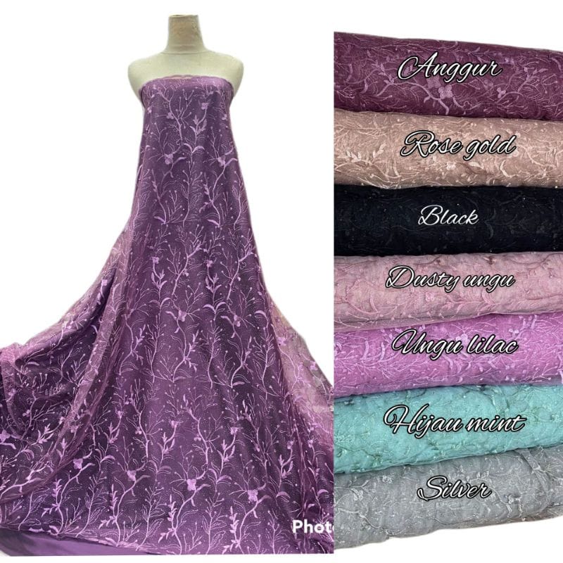 BAHAN/KAIN TILE AKAR MUTIARA GLITER/TILE MURAH/BAHAN TILE METERAN